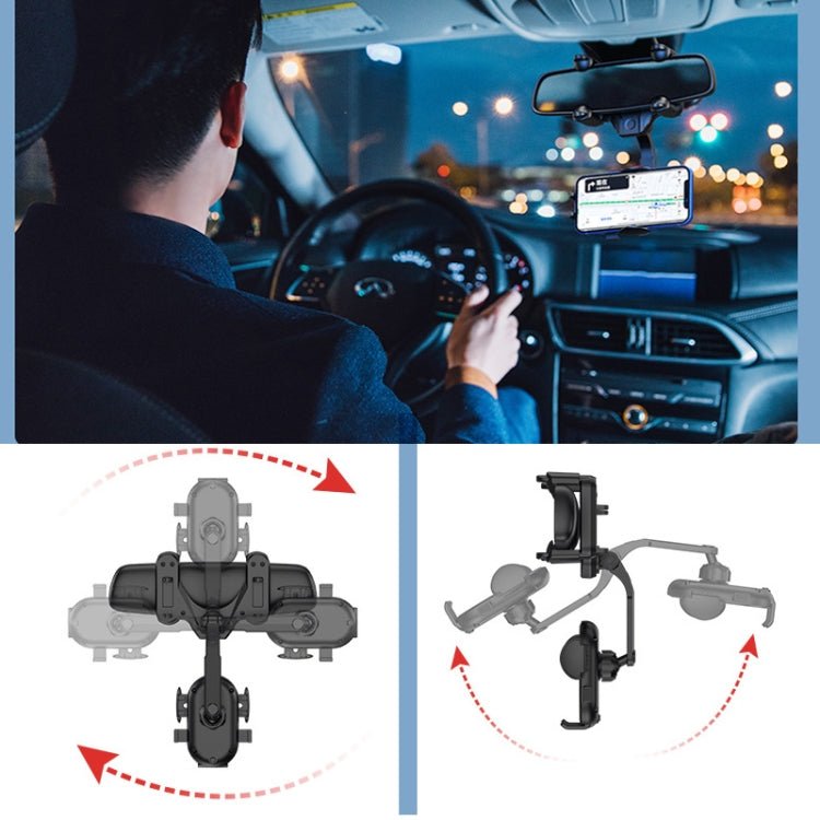 Snap - on Rearview Mirror Car Phone Holder, Mirror Car Phone Holder - ORIWHIZ