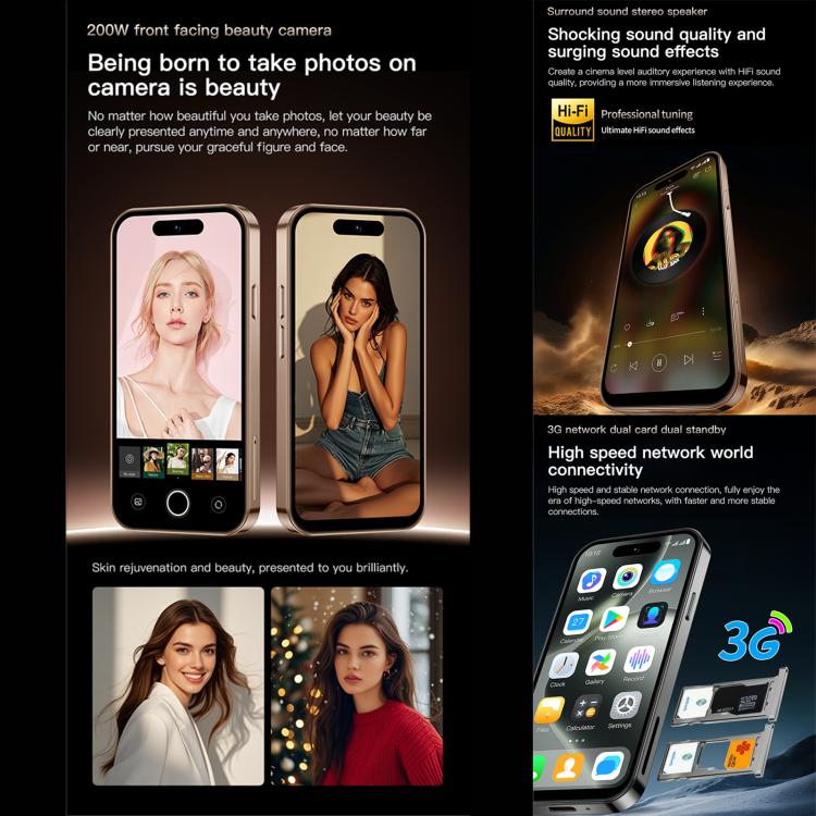 SOYES ONEMYTH M16 Pro, 2GB+16GB, 4.0 inch Android 10.0 MTK6580 Quad Core, Network: 3G, Dual SIM - ORIWHIZ