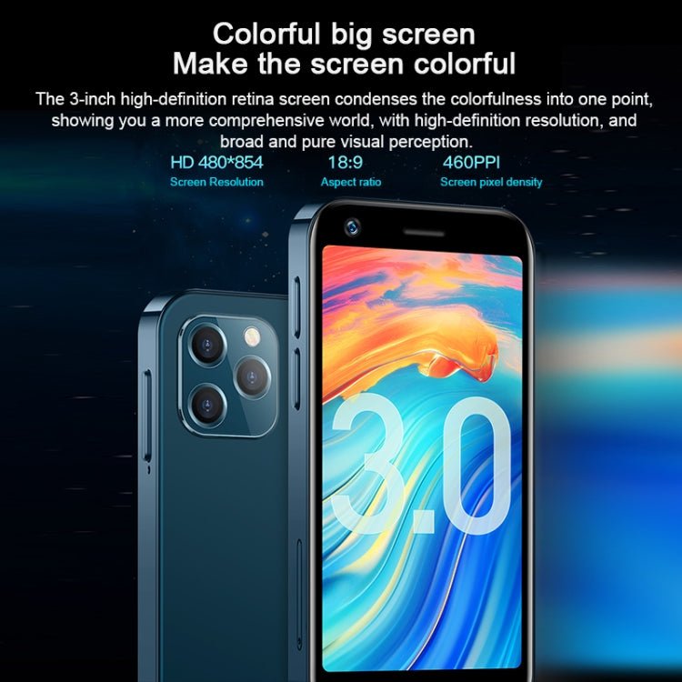SOYES XS12, 3GB+32GB, 3.0 inch Android 9.0 MTK6737M Quad Core up to 1.1GHz, Bluetooth, WiFi, FM, Network: 4G, Dual SIM, 3GB+32GB - ORIWHIZ