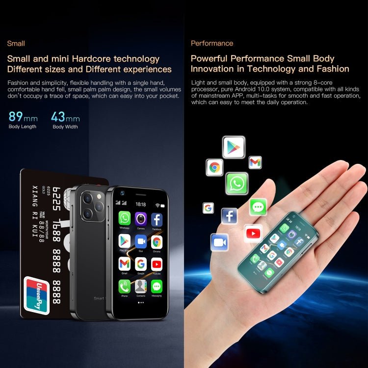SOYES XS12 Pro, 4GB+64GB 3.0 inch Android 10.0 MTK6750 Octa Core, Bluetooth, WiFi, FM, OTG, Network: 4G, Dual SIM, Support Google Play, 4GB+64GB - ORIWHIZ
