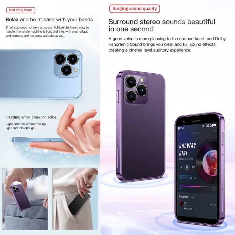 SOYES XS16, 3GB+64GB, 3.0 inch Android 10.0 MTK6737 Quad Core, Bluetooth, WiFi, Network: 4G, Dual SIM, Support Google Play Store, 3GB+64GB - ORIWHIZ