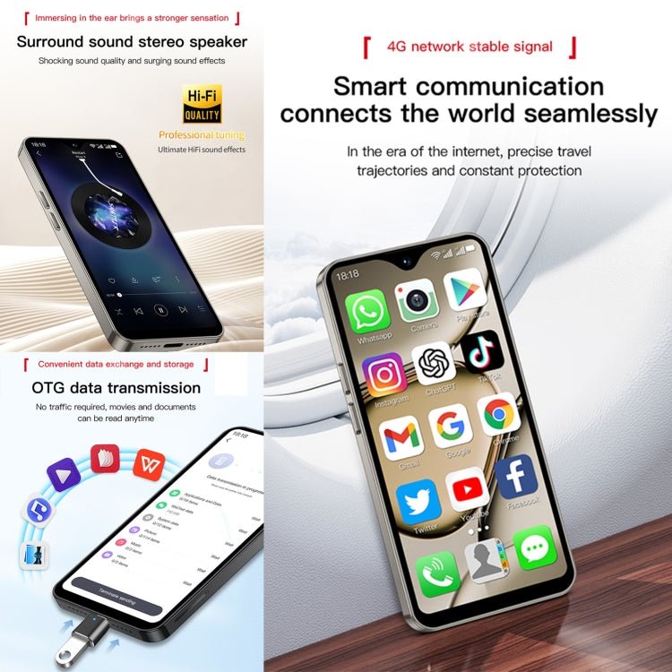 SOYES XS18 Pro Max, 2GB+16GB, Face ID, 4.3 inch Android 8.1 MTK6737A Quad Core, Network: 4G, OTG, Dual SIM, XS18 Pro Max - ORIWHIZ