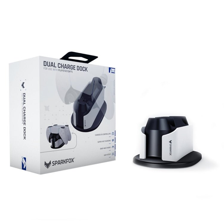 SPARKFOX W20P508 Dual Charger With Contacts Wireless Handle Charger For PS5, Style:, Charger+Data Cable+Charging Plug, Charger+Data Cable - ORIWHIZSony AccessoriesSony Accessories Charger & PowerSPARKFOX