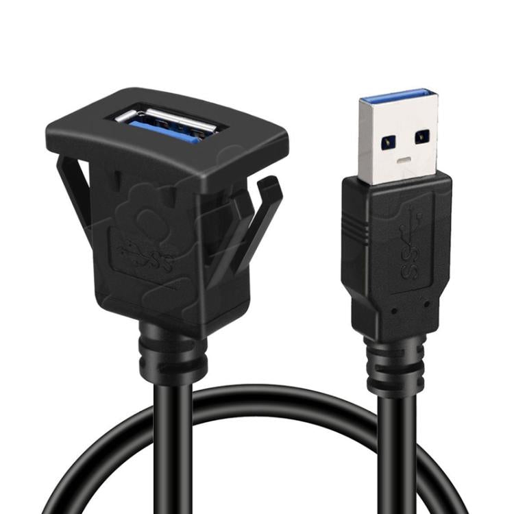 Square Snap - On USB3.0 Compatible 2.0 Car Boat Motorcycle Instrument Panel Extension Cable, 1m - ORIWHIZCar Replacement PartsDIY CablesIn Car