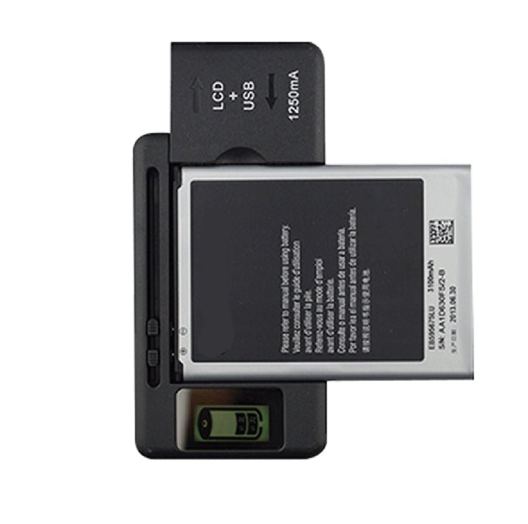SS - 5 Universal Cell Phone Battery Charger With USB Output & LCD Display, US Plug, 600A/1250mA - ORIWHIZ