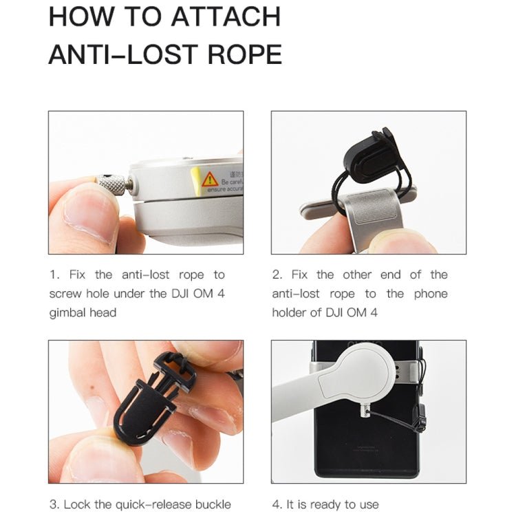 STARTRC Phone Holder Clip Anti - lost Rope Strap Anti - drop for DJI OM4 / Osmo Mobile 3 - ORIWHIZDJI & Insta360 AccessoriesOsmo Mobile SeriesSTARTRC