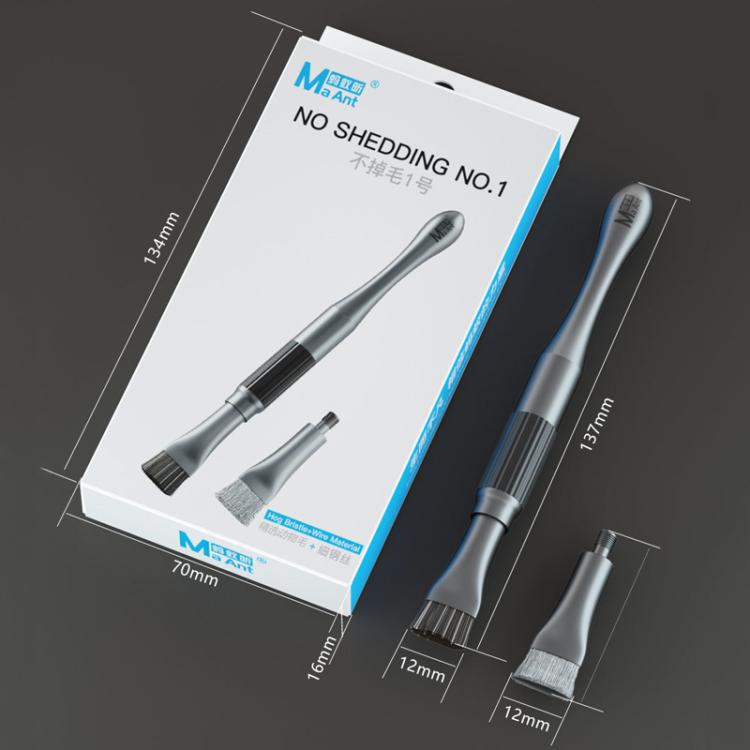 Stiffened Cylinder Short Brush Cell Phone Repair Motherboard Cleaning Brush, 2 In 1 Brush - ORIWHIZ