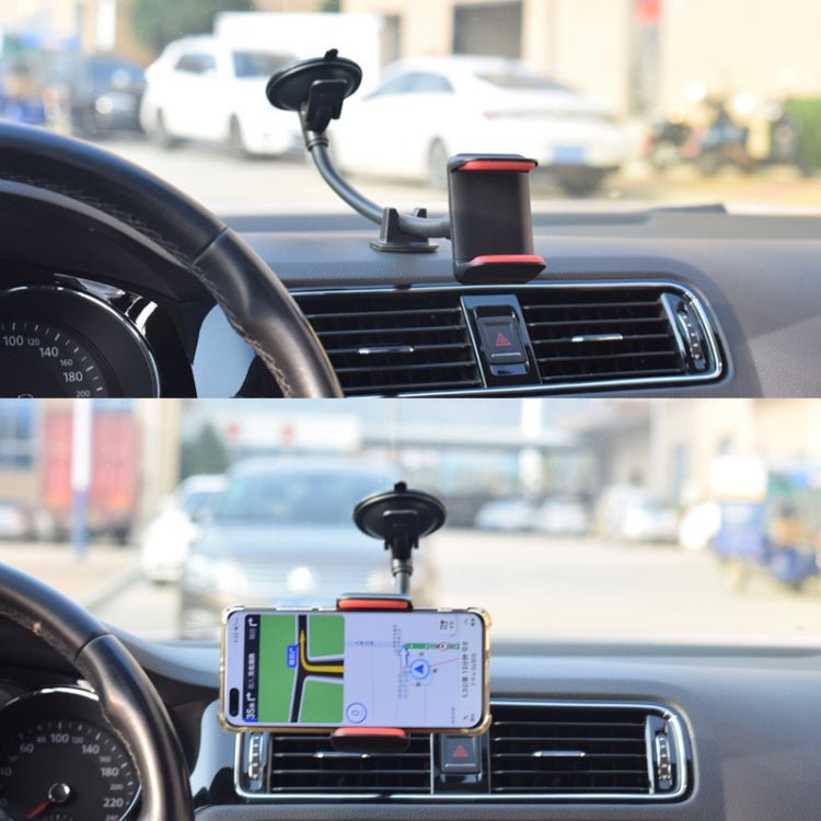 Suction Cup Long Soft Hose Windshield Car Mobile Phone Clip Bracket - ORIWHIZ