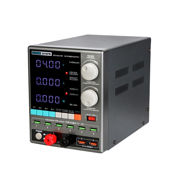 SUGON 3010PM 150W 30V 10A 4 Digital Display Cell Phone Repair Power Meter, EU Plug, US Plug - ORIWHIZ