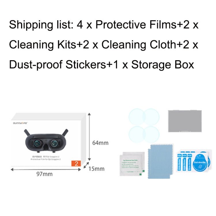 Sunnylife AT - BHM476 HD Explosion - proof Film Glasses Protector For DJI Goggles 2, Goggles 2 Film - ORIWHIZDJI & Insta360 AccessoriesDJI FPV SeriesProtective Film & Stickers