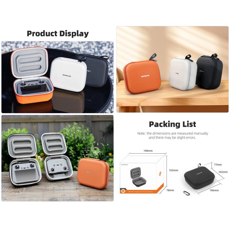 Sunnylife Mini Carrying Case Protective Handbag Portable Clutch Storage Bag for DJI RC 2 / 1 / RC - N3 / N2 / N1 - ORIWHIZDJI & Insta360 AccessoriesDJI Controller AccessoriesSunnylife