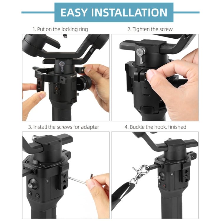 Sunnylife RO - Q9228 Handheld Gimbal Special Lanyard Shoulder Strap + Fixed Ring Hang Buckle for DJI RONIN - SC, For DJI RONIN - SC - ORIWHIZDJI & Insta360 AccessoriesDJI Ronin SeriesSunnylife