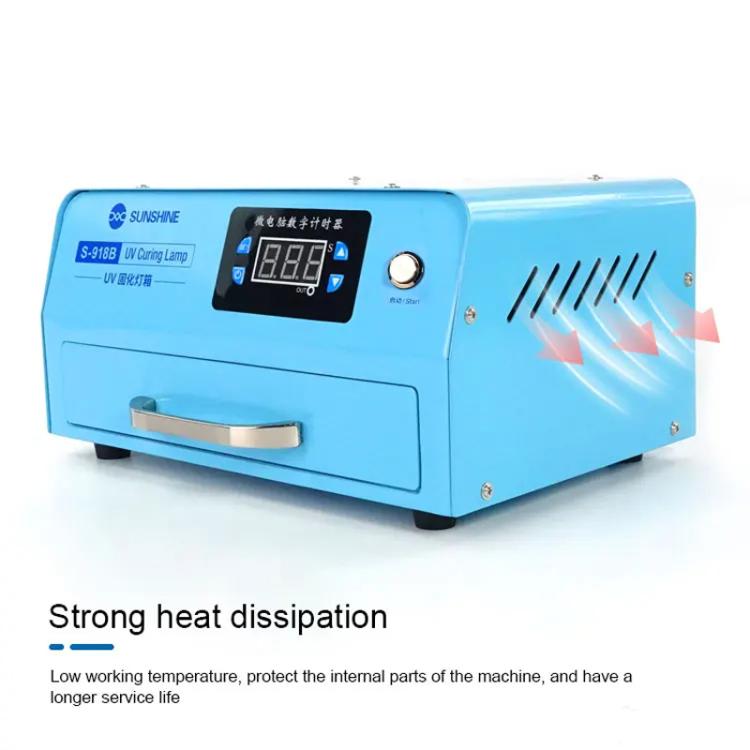 SUNSHINE S - 918B UV Curing Filming Box LED High - Power UV Mobile Phone Curved Screen Optical Shadowless Glue Repair Tool, SUNSHINE S - 918B (US Plug 110V), SUNSHINE S - 918B (EU Plug 220V) - ORIWHIZ