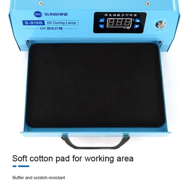 SUNSHINE S - 918B UV Curing Filming Box LED High - Power UV Mobile Phone Curved Screen Optical Shadowless Glue Repair Tool, SUNSHINE S - 918B (US Plug 110V), SUNSHINE S - 918B (EU Plug 220V) - ORIWHIZ