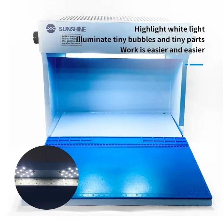 SUNSHINE SS - 917C Mobile Phone Screen Repair Dust - free Workbench Green White Light Dual Lamps Dust Display Lamp Operator Bench, US Plug, EU Plug - ORIWHIZ