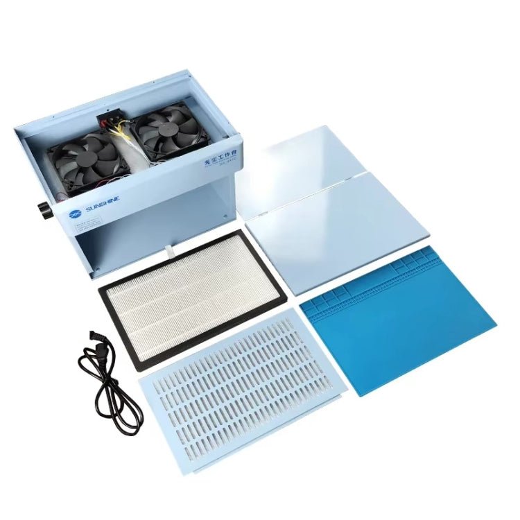 SUNSHINE SS - 917C Mobile Phone Screen Repair Dust - free Workbench Green White Light Dual Lamps Dust Display Lamp Operator Bench, US Plug, EU Plug - ORIWHIZ