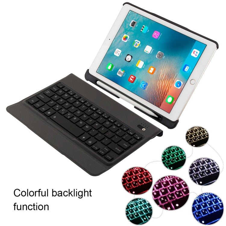 T - 201D Detachable Bluetooth 3.0 Ultra - thin Keyboard + Lambskin Texture Leather Tablet Case for iPad Air / Air 2 / iPad Pro 9.7 inch, Support Multi - angle Adjustment / Backlight, T - 201D - ORIWHIZApple AccessoriesiPad KeyboardiPad Keyboard For iPad Pro