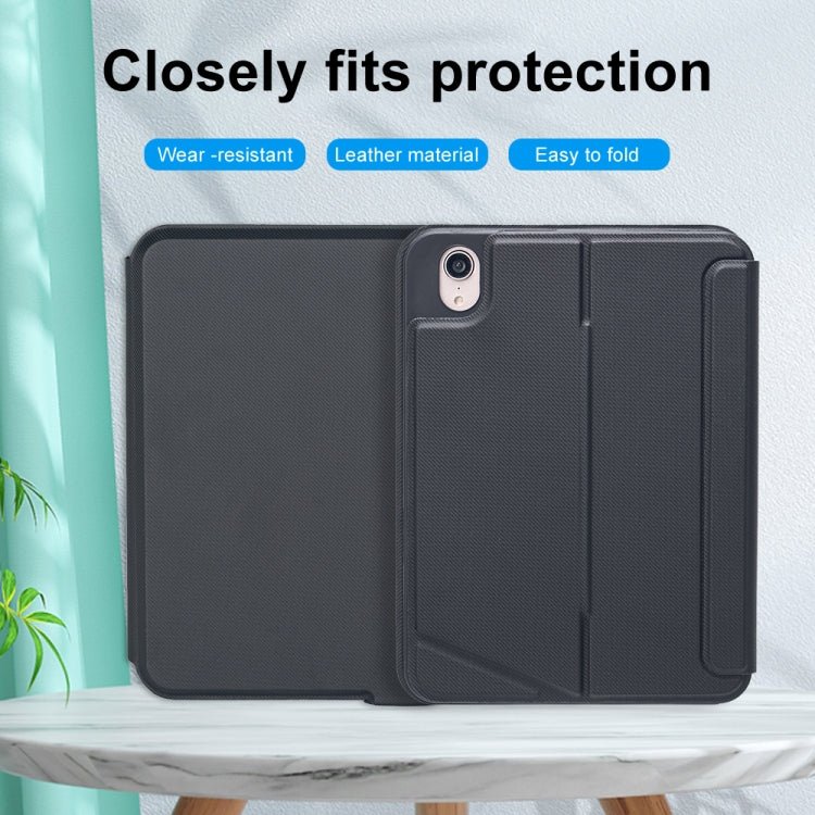 T06 - AS For iPad mini6 / mini 7 Touch Backlight Split Type Bluetooth Keyboard Leather Case, T06 - AS - ORIWHIZApple AccessoriesiPad KeyboardiPad Keyboard For iPad mini