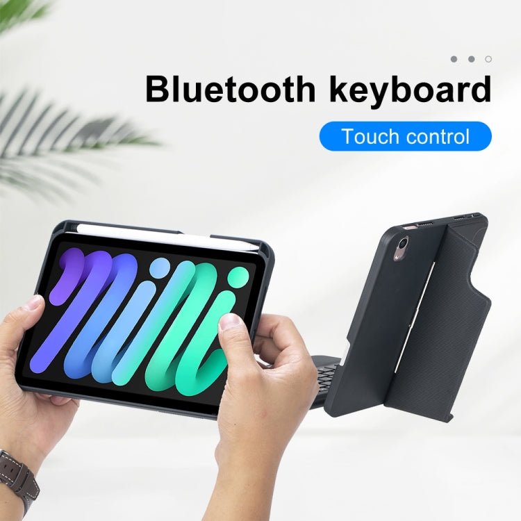 T06 - AS For iPad mini6 / mini 7 Touch Backlight Split Type Bluetooth Keyboard Leather Case, T06 - AS - ORIWHIZApple AccessoriesiPad KeyboardiPad Keyboard For iPad mini