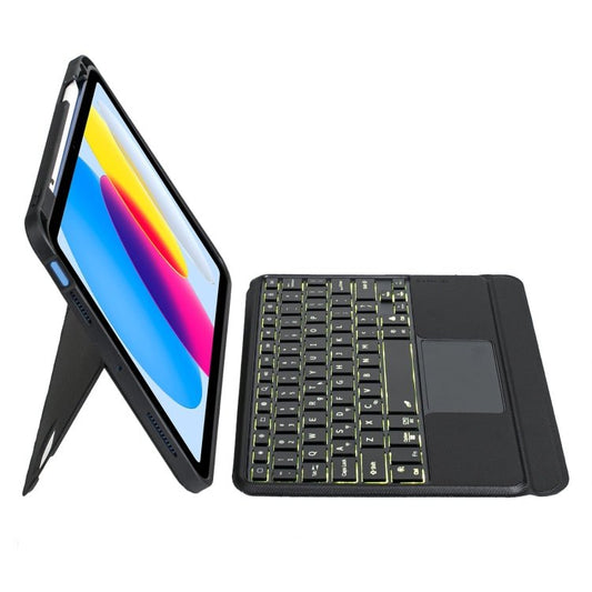 T10 - AS For iPad 11 2025 / iPad 10th Gen 10.9 2022 Touch Backlight Split Type Bluetooth Keyboard Leather Case, T10 - A - ORIWHIZApple AccessoriesiPad KeyboardiPad Keyboard Universal