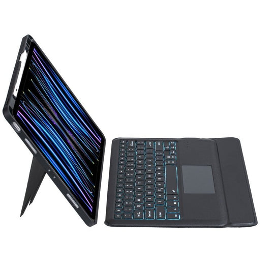 T129 - AS For iPad Air 13 2025 / Pro 12.9 2022 / 2021 / 2020 / 2018 Touch Backlight Split Type Bluetooth Keyboard Leather Case, T129 - AS - ORIWHIZApple AccessoriesiPad KeyboardiPad Keyboard For iPad Pro