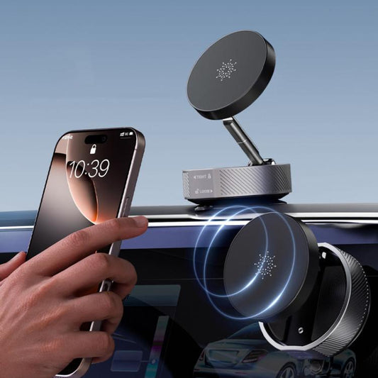 T20 Magnetic Car Phone Holder Car Center Console Navigation Portable Folding Stand - ORIWHIZ