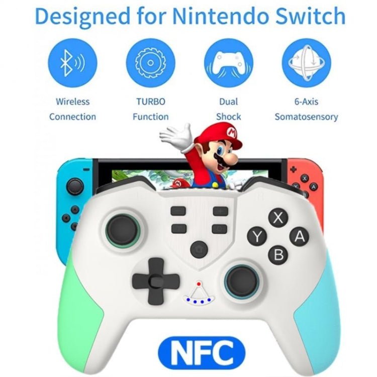 T23 Macro Programming Six - Axis Wireless Bluetooth Handle With NFC For Switch Pro, Green, Mary Red, Blue Green, Blue Pink - ORIWHIZNintendo AccessoriesNintendo Accessories GamepadsToys & Hobbies