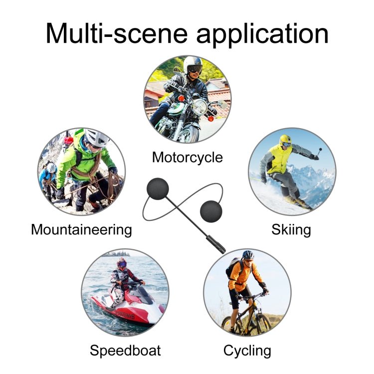 T4 Motorcycle Helmet Bluetooth Headsets BT 5.0 Stereo Automatically Connect to Support SIRI, T4 - ORIWHIZConsumer ElectronicsMotorcycle Walkie TalkieWalkie Talkie