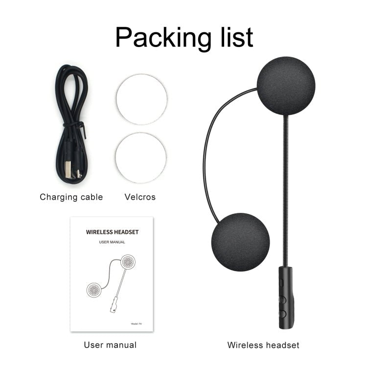 T4 Motorcycle Helmet Bluetooth Headsets BT 5.0 Stereo Automatically Connect to Support SIRI, T4 - ORIWHIZConsumer ElectronicsMotorcycle Walkie TalkieWalkie Talkie