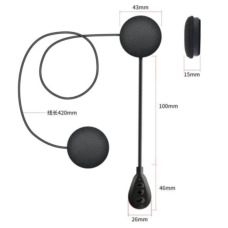 T6 Motorcycle Helmet Bluetooth V5.0 Headset, T6 - ORIWHIZConsumer ElectronicsMotorcycle Walkie TalkieWalkie Talkie