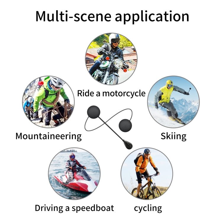 T6 Motorcycle Helmet Bluetooth V5.0 Headset, T6 - ORIWHIZConsumer ElectronicsMotorcycle Walkie TalkieWalkie Talkie