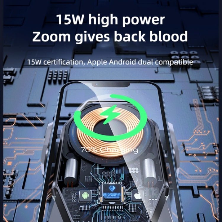 T7 Multipurpose Car Wireless Charger Infrared Automatic Inducction Car Mobile Phone Bracket, T7 - ORIWHIZ