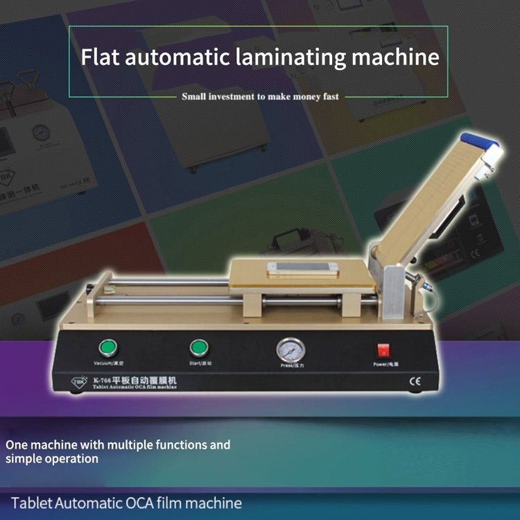 TBK - 766 12 inch Tablet Automatic OCA Laminator Machine Polarizer Film Laminator Machine for LCD Repair Built - in Vacuum Pump, TBK - 766 - ORIWHIZ