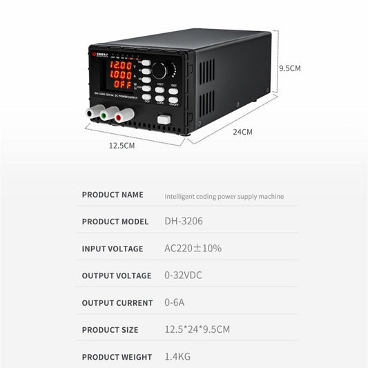 TBK DH - 3206 DC Voltage Stabilized Power Supply Machine,, US Plug, UK Plug, AU Plug, EU Plug - ORIWHIZ