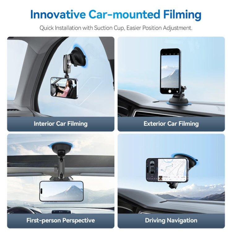 TELESIN Magnetic Suction Car Phone Mount 360 Degree Rotation Phone Holder, TELESIN Magnetic Holder - ORIWHIZ