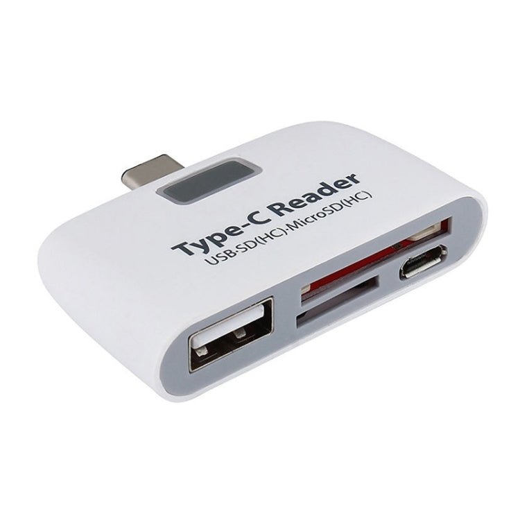 TF + SD Card + USB Port to USB - C / Type - C Adapter Card Reader Connection Kit with LED Indicator Light - ORIWHIZ
