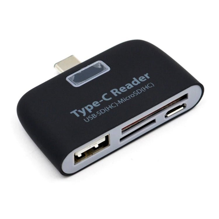 TF + SD Card + USB Port to USB - C / Type - C Adapter Card Reader Connection Kit with LED Indicator Light - ORIWHIZ