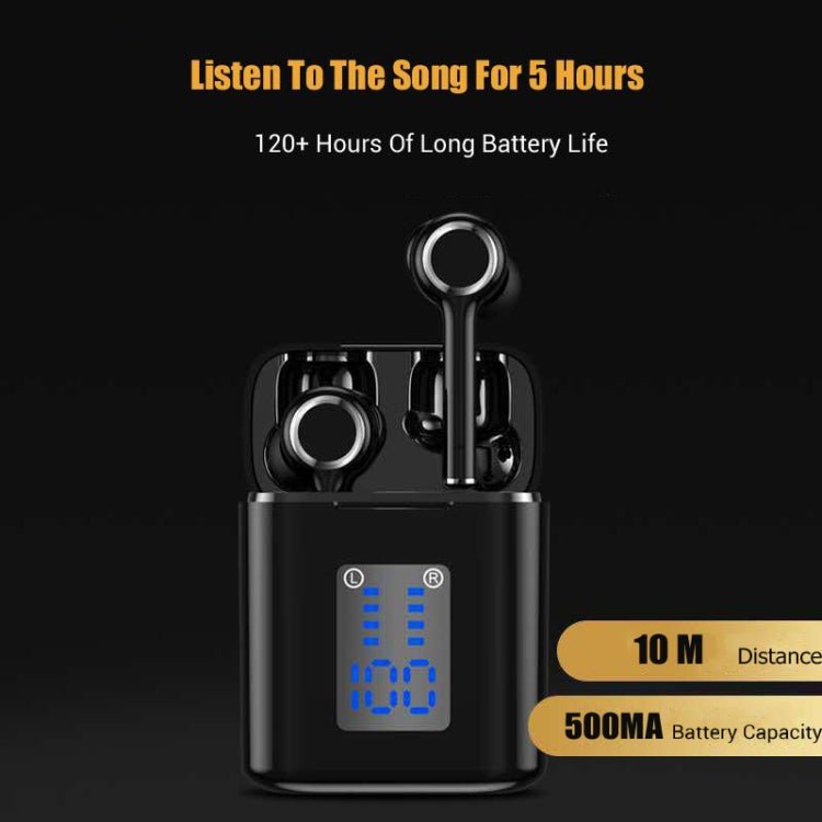 T&G TG905 TWS Bluetooth Earphone Wireless Sport Headphone 5D Stereo Headsets with LED Display & Charging Box - ORIWHIZ
