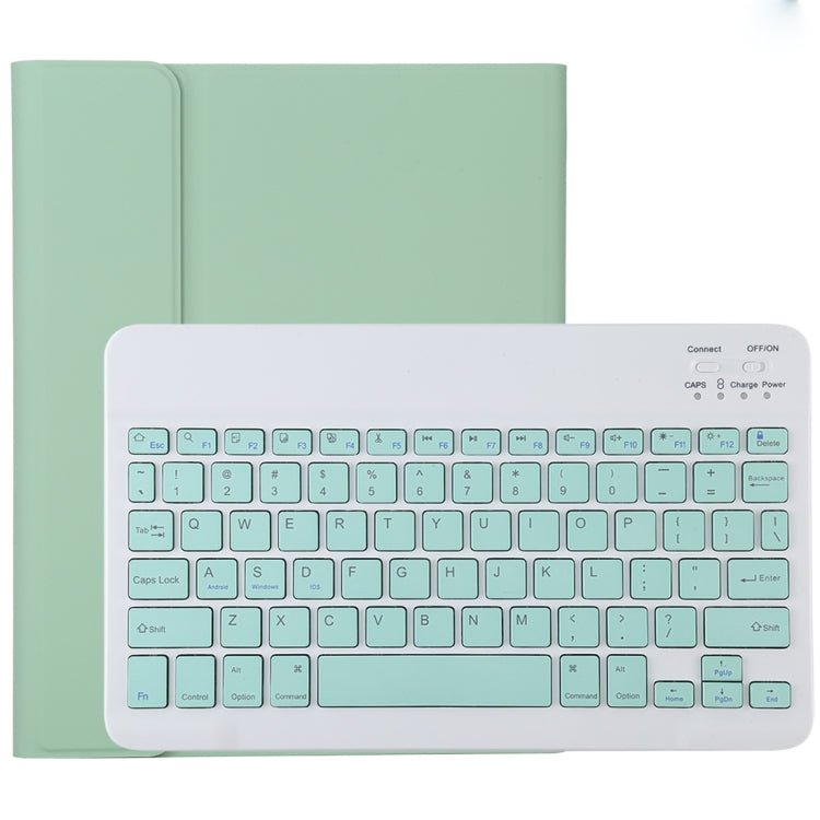 TG11B Detachable Bluetooth Green Keyboard + Microfiber Leather Tablet Case for iPad Pro 11 inch (2020), with Pen Slot & Holder, Green Keyboard - ORIWHIZApple AccessoriesiPad KeyboardiPad Keyboard For iPad Pro