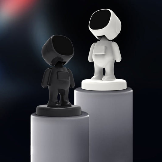 TOPFREE Astronaut Car Bracket Magnetic Adhesive Paste Navigation Car Phone Bracket, White, Black - ORIWHIZ