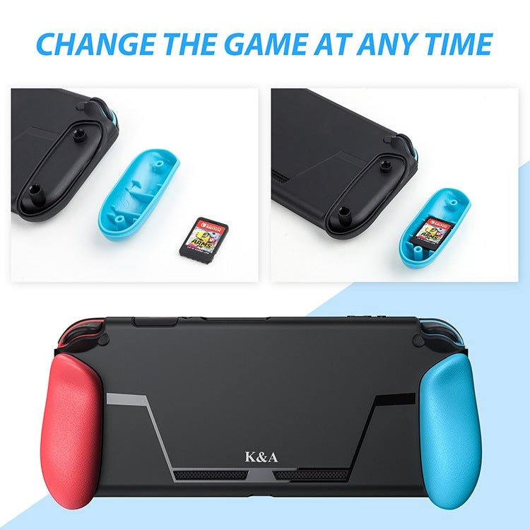 TPU Shell Handle Grip with Game Card Slot Anti - Shock Cover Silicone Case for Nintendo Switch, with Logo, TPU Shell with Logo - ORIWHIZNintendo AccessoriesNintendo Accessories CasesToys & Hobbies
