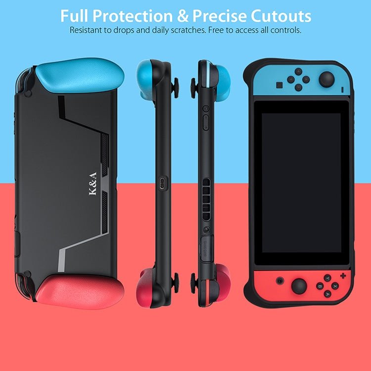 TPU Shell Handle Grip with Game Card Slot Anti - Shock Cover Silicone Case for Nintendo Switch, with Logo, TPU Shell with Logo - ORIWHIZNintendo AccessoriesNintendo Accessories CasesToys & Hobbies