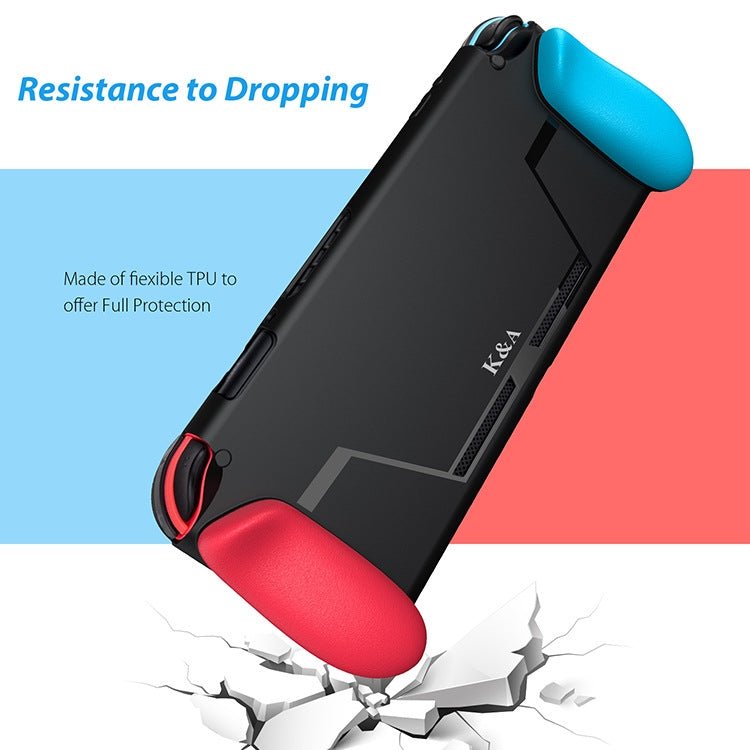 TPU Shell Handle Grip with Game Card Slot Anti - Shock Cover Silicone Case for Nintendo Switch, with Logo, TPU Shell with Logo - ORIWHIZNintendo AccessoriesNintendo Accessories CasesToys & Hobbies