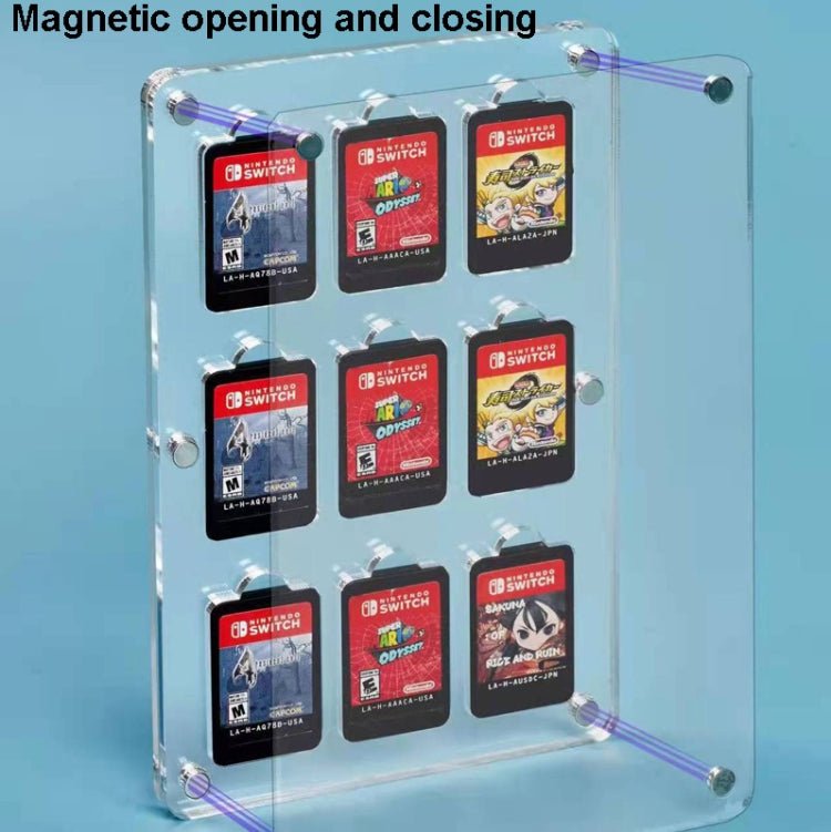 Transparent Crystal Magnetic Game Card Storage Box For Switch, 9 Grid, 14 Grid, 27 Grid - ORIWHIZNintendo AccessoriesNintendo Accessories CasesToys & Hobbies
