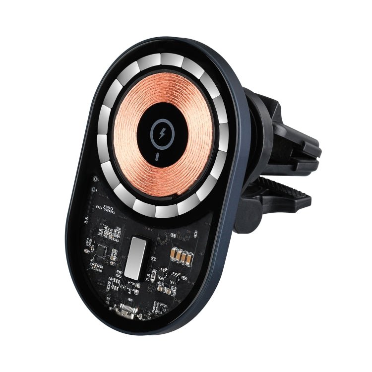 Transparent Magnetic Air Vent Wireless Car Charger, X6F, X9F - ORIWHIZ