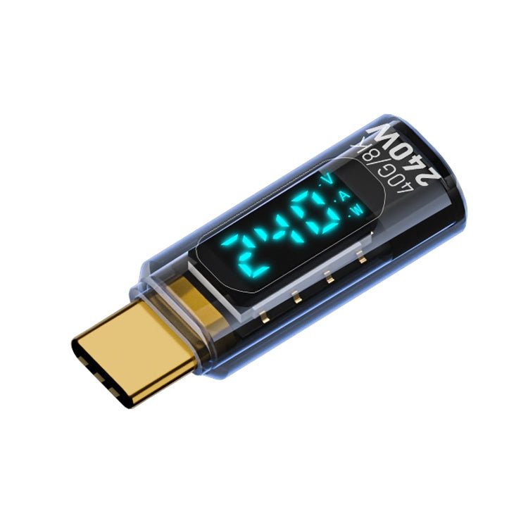 Type - C Male to Type - C Female 240W Full - featured Adapter with Digital Display - ORIWHIZ