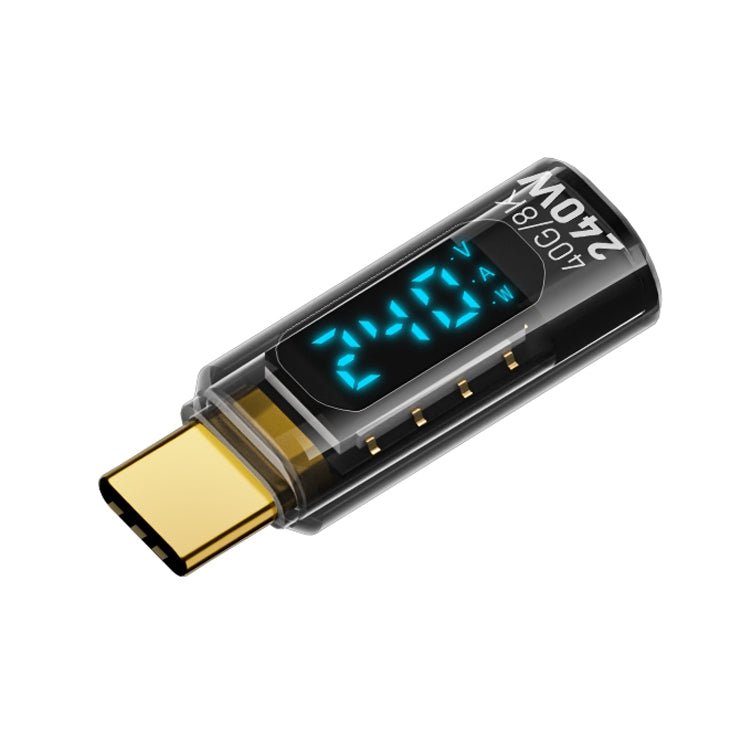 Type - C Male to Type - C Female 240W Full - featured Adapter with Digital Display - ORIWHIZ