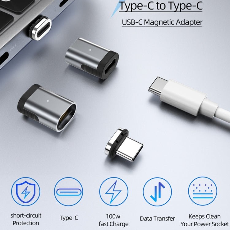 TZ28 PD 100W 24Pin Fast Charge Data and Video Transmission Type - C / USB - C Magnetic Adapter - ORIWHIZ
