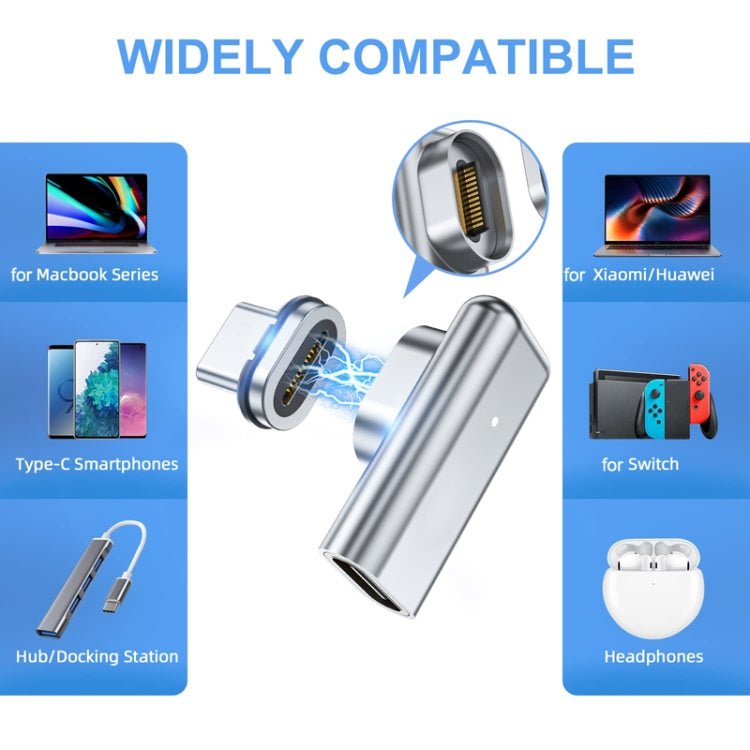 TZ30 PD100W 24Pin Fast Charge Type - C / USB - C Magnetic Elbow Adapter For MacBook Notebook Connector - ORIWHIZ