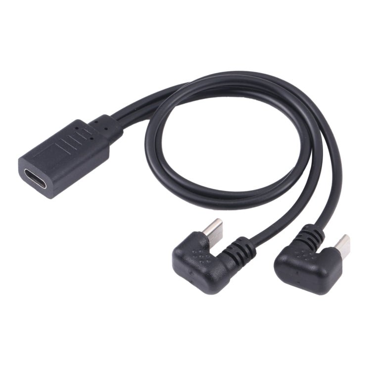 U - shaped USB - C / Type - C Male + Micro USB Male to USB - C / Type - C Female Cable, Type - C + Micro USB to Type - C - ORIWHIZ
